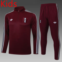 2025-26 Retro version Ajax Red Kids/Youth Soccer Tracksuit Uniform-815