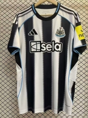 (S-4XL) 2025-2026 Newcastle United Home White&Black StripesThailand Soccer Jersey AAA-GB