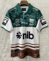 2025 Knights Home White&Green  Thailand Rugby Shirt