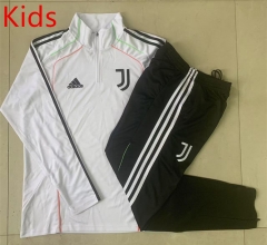 2025-26 Juventus White Kids/Youth Soccer Tracksuit-815