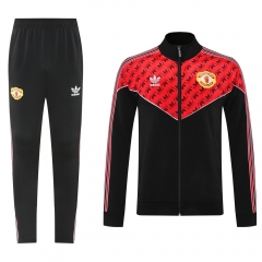 2025-2026 Manchester United Black Thailand Soccer Jacket Uniform-LH