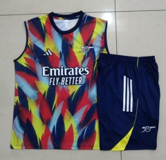 2025-2026 Arsenal Red&Yellow Vest-Sleeve Thailand Soccer Tracksuit-815