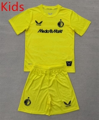 2025-26 Feyenoord Rotterdam Goalkeeper Yellow kids  Soccer Uniform-AY
