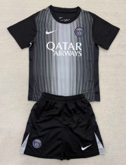 2025-26 Paris SG Goalkeeper Black Soccer Uniform-AY