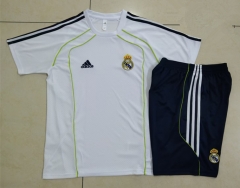 2025-26 Real Madrid White Thailand Short-Sleeve Soccer Tracksuit-815