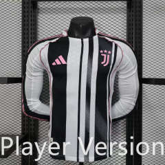 Player version 2025-26 Juventus Home White & Black  Thailand LS Soccer jersey-888