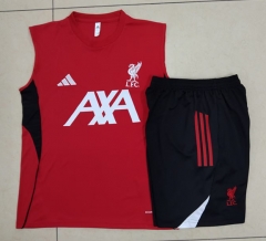 25-26 Liverpool Red Thailand Vest-sleeved Soccer Tracksuit-815