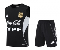 2025-26 Argentina Black Thailand Soccer vest Uniform-4627