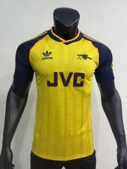 Retro Version 88-90 Arsenal Away Yellow Thailand Soccer Jersey AAA-0871
