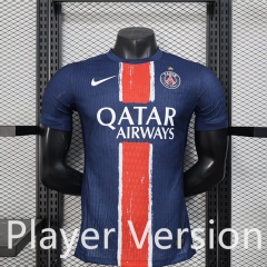 one stars Player Version 2024-2025 Paris Home Blue  Thailand Soccer Jersey AAA-888