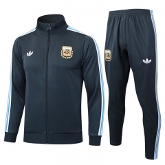 Retro Version 25-26 Argentina Dark Grey Thailand Soccer Jacket Uniform-815