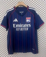 (S-4XL) 25-26 Olympique Lyonnais Away Royal Blue Thailand Soccer Jersey AAA-2044