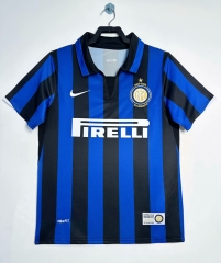 Retro Version 07-08 Inter Milan Home Blue&Black Thailand Soccer Jersey AAA-811