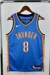 2023 Oklahoma City Thunder Blue #8 NBA Jersey-311
