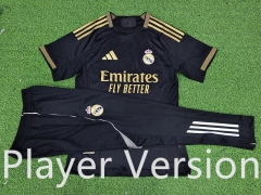Player Version 2025-26 Real Madrid Black Thailand Soccer Tracksuit-9926