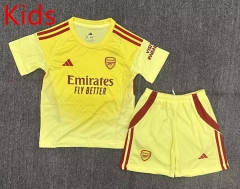 2025-26 Arsenal Goalkeeper Light Yellow Kids/Youth Soccer Uniform-2353