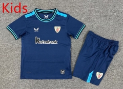 25-26 Athletic Bilbao Away Blue Kids/Youth Soccer Uniform-7809