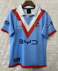 2025 Roosters Blue Thailand Rugby Shirt