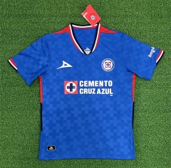 (S-4XL) 25-26 Cruz Azul Home Blue Thailand Soccer Jersey AAA-403