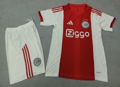 2025-26 Ajax Home Red&White Soccer Uniform-718