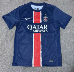 one stars+patch  Champions League Final (S-4XL) 2024-2025 Paris Home Royal Blue Thailand Soccer Jersey AAA-403（#25 champions ）