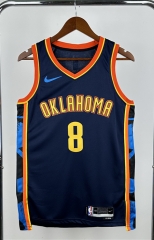 2025 Oklahoma City Thunder Blue #8 NBA Jersey-311