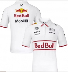（s-3xl）2025 Formula one Red Bull White Formula One Racing Suit（With collar）