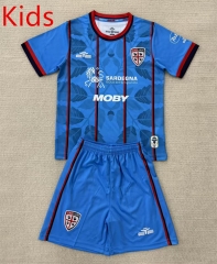 25-26 Cagliari Calcio 3rd Away Blue Kids/Youth Soccer Uniform-AY