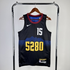 2024 City Version Denver Nuggets Black #15 NBA Jersey-311