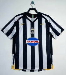 Retro Version 05-06 Juventus Home Black&White Thailand Soccer Jersey AAA-811