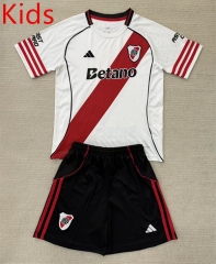 2025-26 CA River Plate Home White  Kids/Youth Soccer Uniform-AY