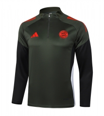 25-26 Bayern München Green Thailand Soccer Tracksuit top-815