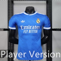 Player Version 2025-2026 Real Madrid 2nd Away Blue Thailand Soccer Jersey-888