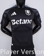 Player Version 2025-26 Aston Villa Away Black Thailand Soccer Jersey AAA-9926