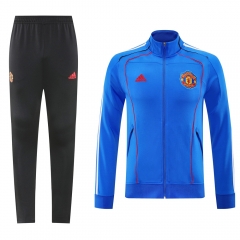 2025-26 Manchester United Blue Thailand Soccer Jacket Uniform-LH