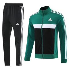 Adidas Black&Green Thailand Soccer Jacket Uniform-LH