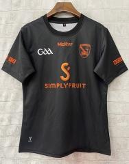 (s-3xl)2025 Armagh Away Black Rugby Shirt
