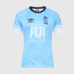 2025 Fiji Away Light  Blue Thailand Rugby Shirt
