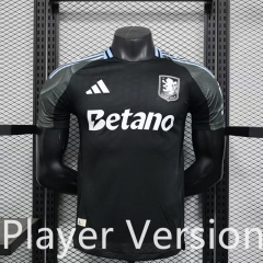 Player Version 2025-26 Aston Villa Away Black Thailand Soccer Jersey AAA-888