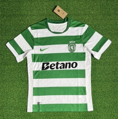 (S-4XL) 25-26 Sporting Lisbon Clube de Portugal Home White&Green Thailand Soccer Jersey AAA-403