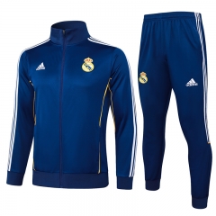 2025-2026 Retro Version Real Madrid Royal Blue Thailand Soccer Jacket Uniform-815