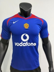 Retro Version 05-06 Manchester United Away Blue Thailand Soccer Jersey-0871