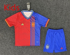 2025-26 Special Edition Spain Red&Blue Kids/Youth Soccer Uniform-GB