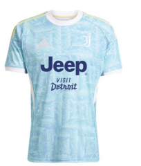 （s-4xl）with ads 2025-26  Juventus Away Light Blue  Thailand Soccer Jersey AAA-403