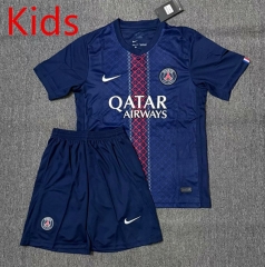 25-26 Paris SG Home Blue Kid/Youth Soccer Uniform-4247