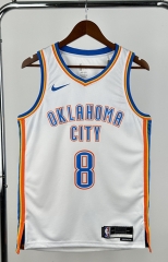 2023 Oklahoma City Thunder White #8 NBA Jersey-311