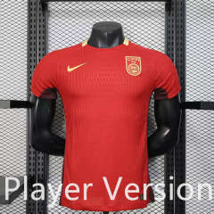 Player Version 2025-2026 China Home Red Thailand Soccer Jersey AAA-888