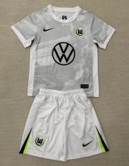 2025-26 VfL Wolfsburg Away White&Grey Soccer Unifrom-AY