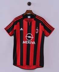 Retro Version 03-04 AC Milan Home Red&Black Thailand Soccer Jersey AAA-7189