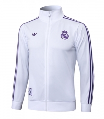 2025-2026 Retro Version Real Madrid White Thailand Soccer Jacket-815